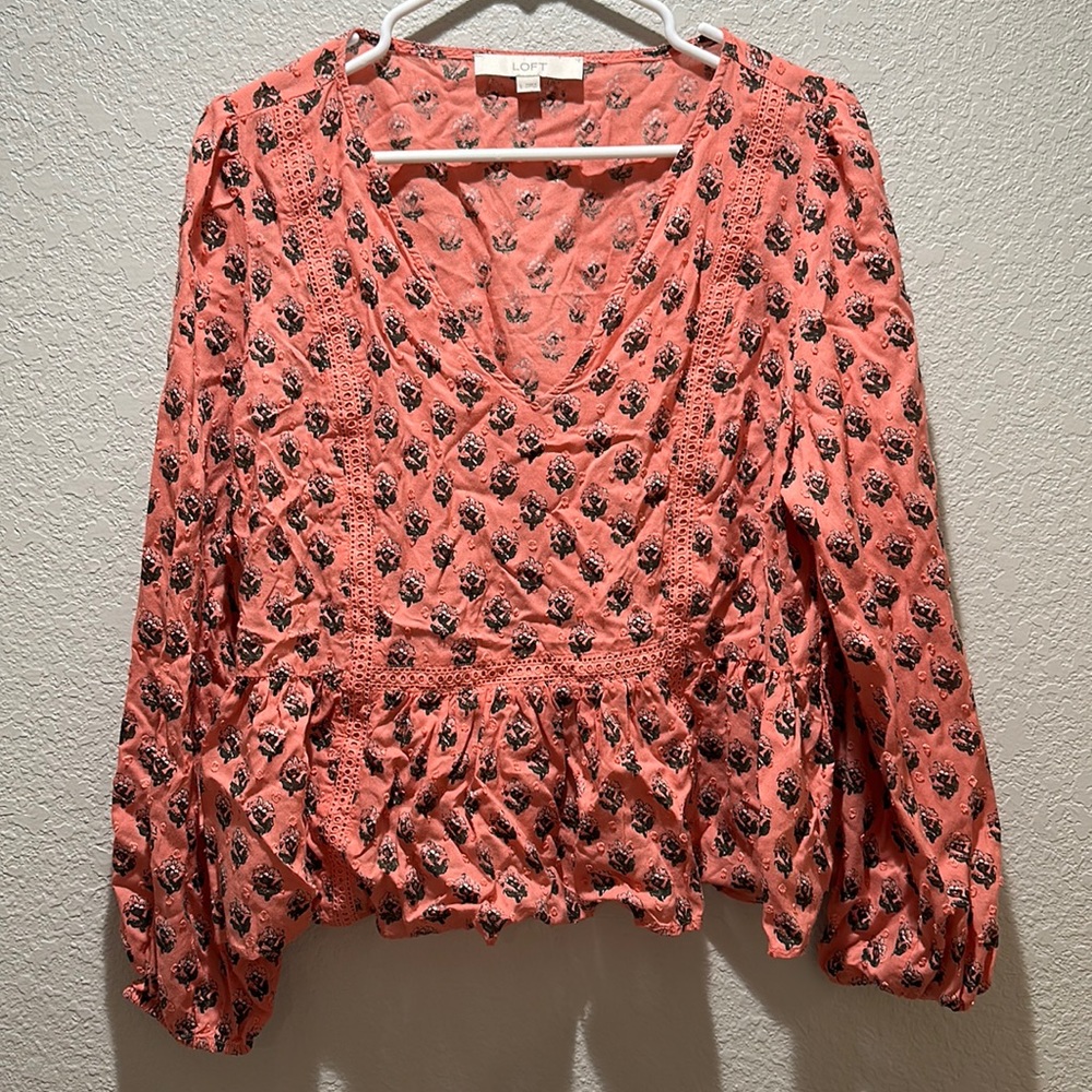 Loft Blouse Long Sleeve Large